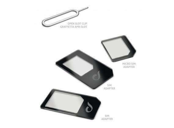 Sim adapter kit, 3 in 1, zwart