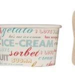 SET VAN 12 IJSPOTJES HOUTEN LEPEL