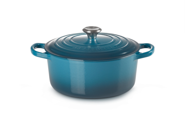 RONDE BRAAD-/STOOFPAN 24CM DEEP TEAL RS KNOP