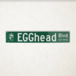 STRAATNAAMBORD EGGHEAD