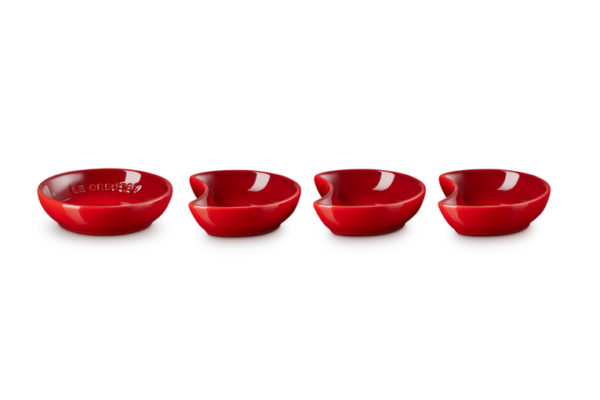 Sausschaaltjes Set van 4 in Aardewerk kersenrood