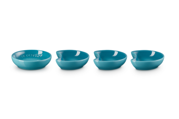 Sausschaaltjes Set van 4 in Aardewerk caribbean blue Sausschaaltjes Set van 4 in Aardewerk caribbean blue