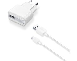 Reislader kit, micro-usb, 2A, wit