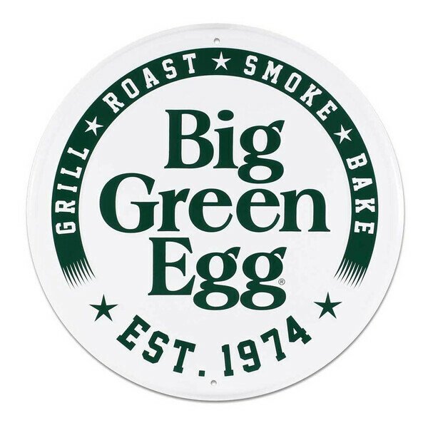 Big Green Egg - Rond Tekstbord Wit Big Green Egg - Rond Tekstbord Wit