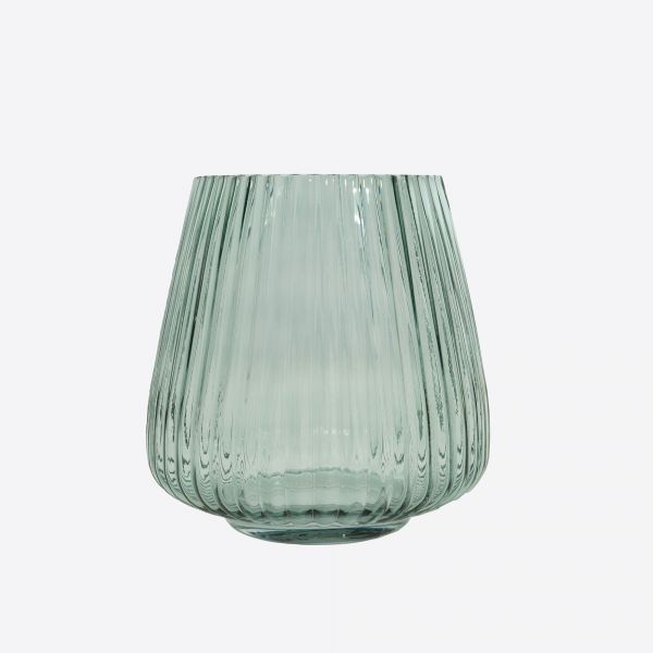 Point-Vergule - Vaas uit glas - Groen - 18cm Point-Vergule - Vaas uit glas - Groen - 18cm