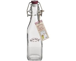 Kilner - Vierkante fles Met plastic beugelsluiting - 250ml Kilner - Vierkante fles Met plastic beugelsluiting - 250ml