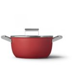 Smeg - KOOKPOT 24cm MET DEKSEL ROOD