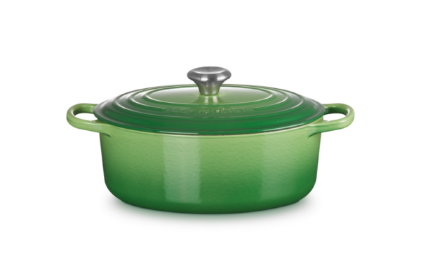 Le Creuset - OVALE BRAAD STOOFPAN 29cm BAMBOO GREEN Le Creuset - OVALE BRAAD STOOFPAN 29cm BAMBOO GREEN