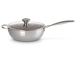 Le Creuset - RVS PLUS Sauteuse 24cm 3,3l met anti-aanbaklaag Le Creuset - RVS PLUS Sauteuse 24cm 3,3l met anti-aanbaklaag