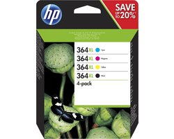 HP - 364XL - (N9J74AE) Inktcartridge - Zwart/Cyaan/Magenta/Geel HP - 364XL - (N9J74AE) Inktcartridge - Zwart/Cyaan/Magenta/Geel