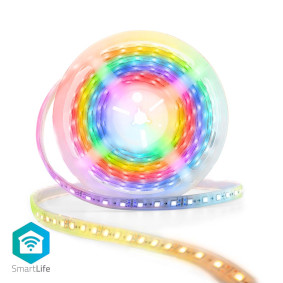 Nedis - SmartLife Gekleurde LED-strip Wi-Fi | Meerkleurig | 5000 mm | IP65 | 700 lm | Android™ / IOS Nedis - SmartLife Gekleurde LED-strip Wi-Fi | Meerkleurig | 5000 mm | IP65 | 700 lm | Android™ / IOS