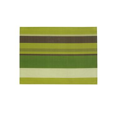 kela placemat PVC Neta strepen groen 45x30cm TAFELSET NETA GREEN