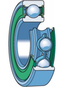 SKF 6203-2RS1 - AFGEDICHTE ROESTVRIJSTALEN GROEFKOGELLAGER