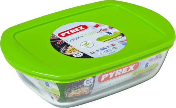Pyrex - Cook & Store Schaal Rechthoek - Inclusief Deksel - 1,1l Pyrex - Cook & Store Schaal Rechthoek - Inclusief Deksel - 1,1l