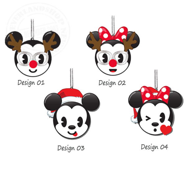 MICKEY/MINNIE 4 ASST STYLE CLAYDOUGH ORN