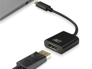 ACT - USB-C naar DisplayPort female adapter 4K @ 60Hz ACT - USB-C naar DisplayPort female adapter 4K @ 60Hz