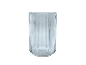 POINT VERGULE - vaas uit glas blauw Ø 10.5cm H 17.5cm