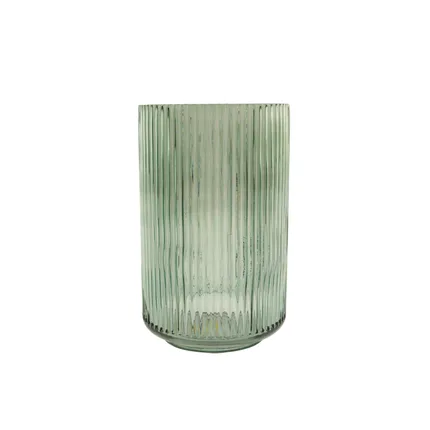 POINT VERGULE - vaas uit glas groen Ø 12cm H 19.3cm