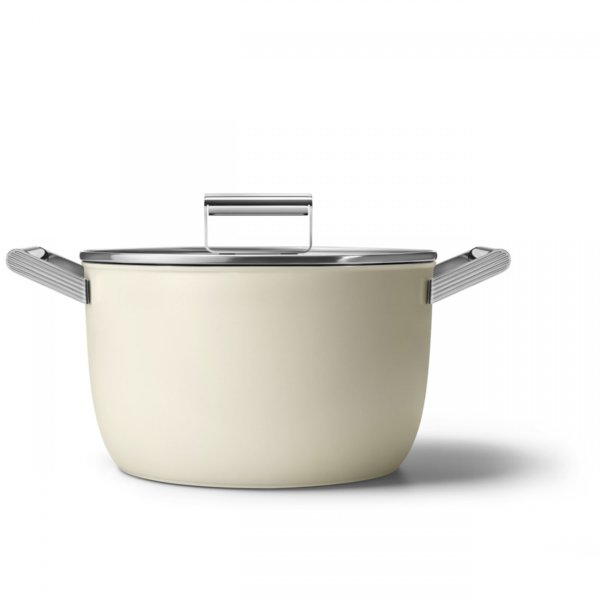 Smeg - KOOKPOT 26cm MET DEKSEL CREME Smeg - KOOKPOT 26cm MET DEKSEL CREME