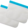 Dotz set van 2 herbruikbare vershoudzakken uit Peva blauw 1.3L