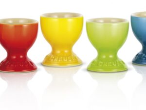 Le Creuset - Aardewerken Regenboog set eierdopjes per 6 Le Creuset - Aardewerken Regenboog set eierdopjes per 6