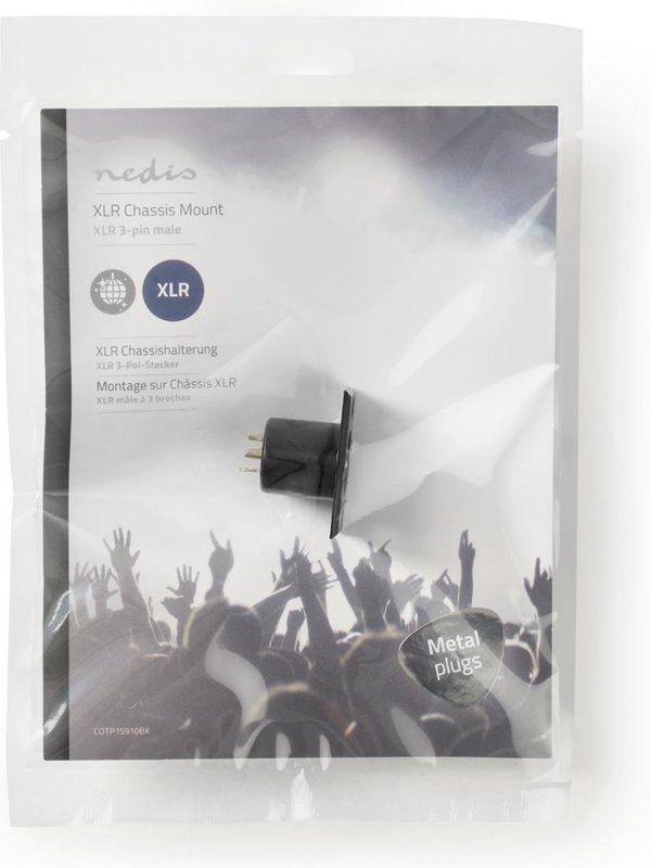 NEDIS - COTP15910BK - Bevestiging voor XLR-behuizing | XLR 3-p