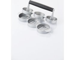 Point-Virgule - Hamburgerpers Met Groefjes Voor 3 Mini-Burgers - 6.8cm