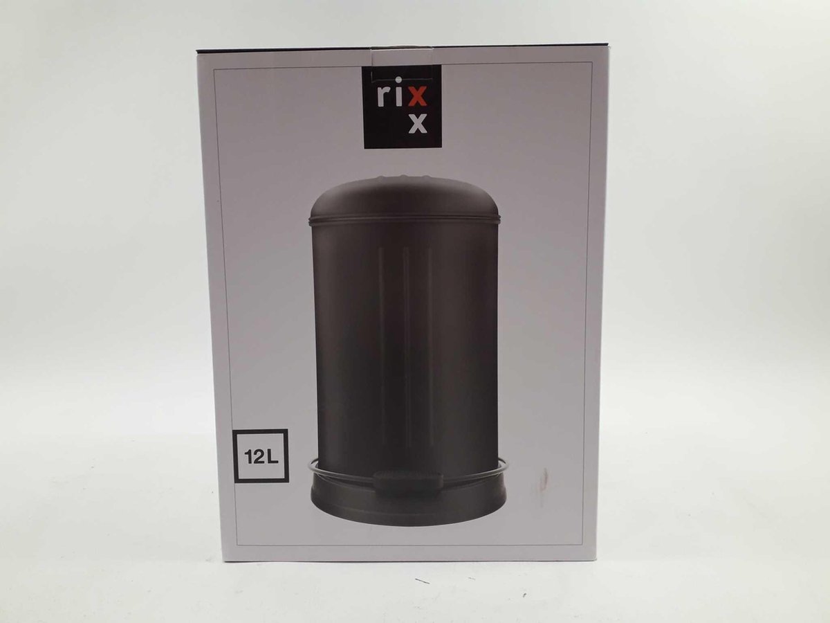 rixx pedaalemmer 12l mat zwart