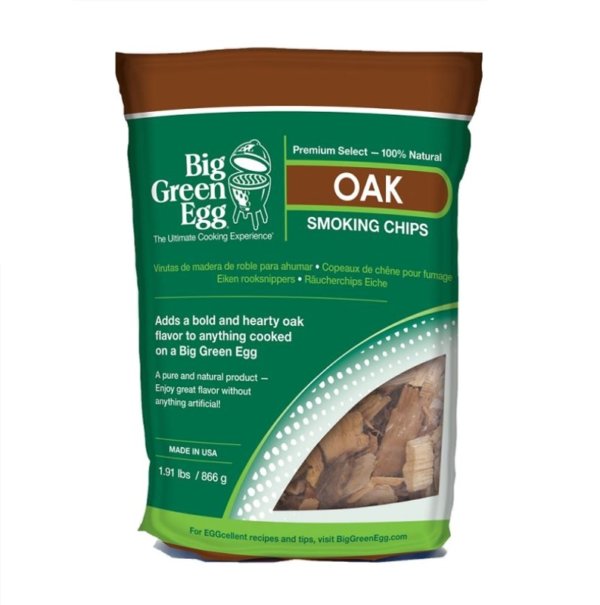BIG GREEN EGG - OAK WOOD CHIPS HOUTSNIPPERS BIG GREEN EGG - OAK WOOD CHIPS HOUTSNIPPERS
