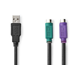 NEDIS - 2-in-1-Kabel USB 2.0 | USB-A Male | 2x PS/2 Female NEDIS - 2-in-1-Kabel USB 2.0 | USB-A Male | 2x PS/2 Female