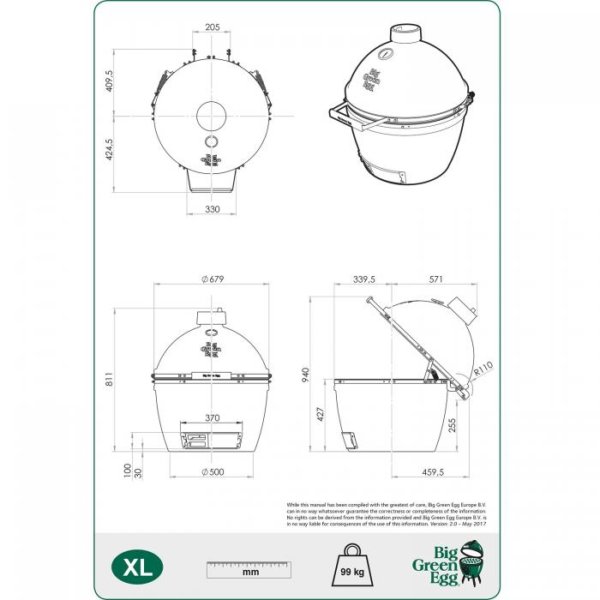 BIG GREEN EGG - BBQ - XL BIG GREEN EGG - BBQ - XL