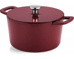 FISSLER MOMENTS KOOKPOT BURGUNDY RED D24CMGIETIJZER FISSLER MOMENTS KOOKPOT BURGUNDY RED D24CMGIETIJZER