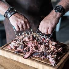 BIG GREEN EGG - Stainless Steel Meat Claws + Soft Hand Handles BIG GREEN EGG - Stainless Steel Meat Claws + Soft Hand Handles