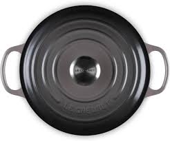 LE CREUSET - Stoofpan Rond in Geëmailleerd Gietijzer 24cm flint LE CREUSET - Stoofpan Rond in Geëmailleerd Gietijzer 24cm flint