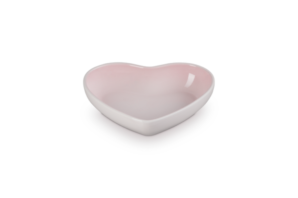 LE CREUSET - Diep Bord Hart in Aardewerk - pink