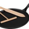 LE CREUSET- Gietijzeren pannenkoekpan in Mat Zwart 27cm LE CREUSET- Gietijzeren pannenkoekpan in Mat Zwart 27cm