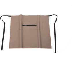 ziczac Schort Prof. Bistro 4 zakken 105x85 cm taupe ziczac Schort Prof. Bistro 4 zakken 105x85 cm taupe