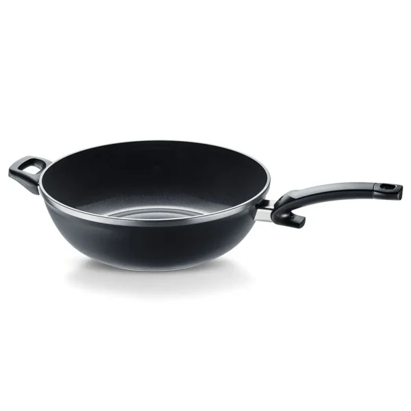 FISSLER - CERETAL - ORBIT BLACK WOK D32CM ALLE VUREN INCL. INDUCTIE FISSLER - CERETAL - ORBIT BLACK WOK D32CM ALLE VUREN INCL. INDUCTIE