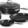 LE CREUSET - 4-delige set, 2 Koekenpannen, Steelpan en Sauteuse