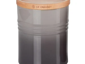 LE CREUSET - voorraadpot aardewerk houten deksel flint LE CREUSET - voorraadpot aardewerk houten deksel flint