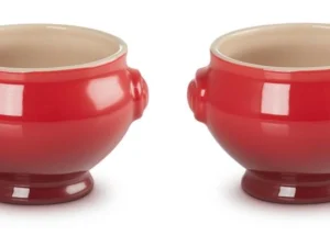 LE CREUSET - Aardewerken Soepkom per 2 in Kersenrood 600ml LE CREUSET - Aardewerken Soepkom per 2 in Kersenrood 600ml