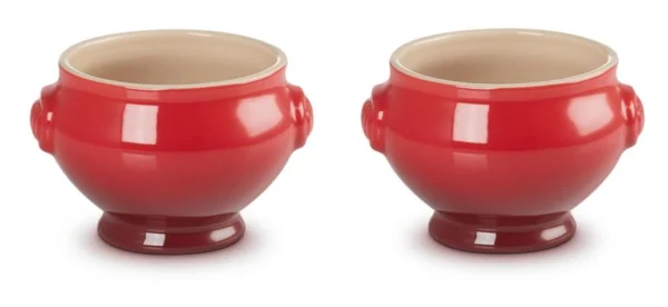 LE CREUSET - Aardewerken Soepkom per 2 in Kersenrood 600ml LE CREUSET - Aardewerken Soepkom per 2 in Kersenrood 600ml