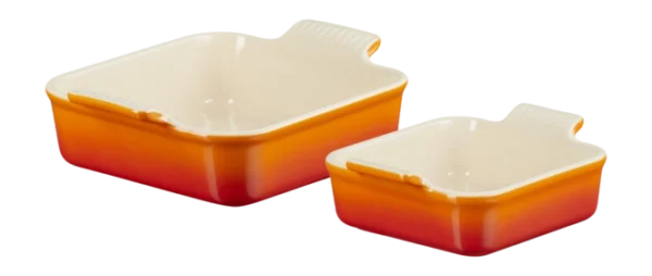 LE CREUSET - OVENSCHALENSET SQ Heritage SW flame LE CREUSET - OVENSCHALENSET SQ Heritage SW flame