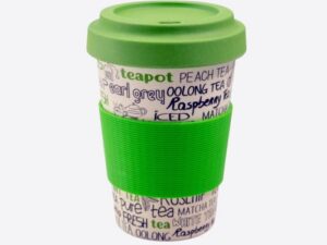 POINT VIRGULE - Reisbeker Bamboevezel - Deksel en Anti-slipband Tea 500ml POINT VIRGULE - Reisbeker Bamboevezel - Deksel en Anti-slipband Tea 500ml