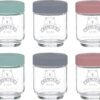 KILNER - Set van 6 bokalen uit glas voor babyvoeding met silicone deksel 190ml