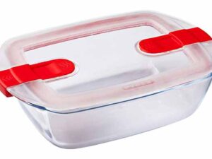 COOK & HEAT OVENSCHOTEL RECHTHOEKIG 1,1L 23X15XH6CM MET KUNSTSTOF DEKSEL PYREX COOK & HEAT OVENSCHOTEL RECHTHOEKIG 1,1L 23X15XH6CM MET KUNSTSTOF DEKSEL PYREX