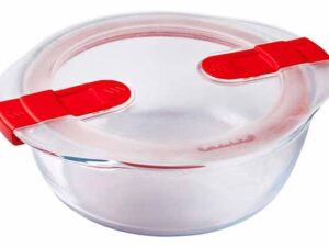 COOK & HEAT OVENSCHOTEL ROND 1,1L 20X18XH7CM MET KUNSTSTOF DEKSEL PYREX COOK & HEAT OVENSCHOTEL ROND 1,1L 20X18XH7CM MET KUNSTSTOF DEKSEL PYREX