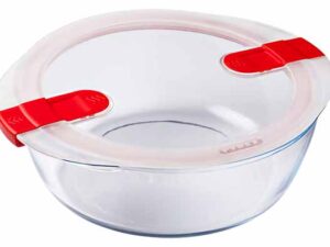 COOK & HEAT OVENSCHOTEL ROND 2,3L 26X23XH8CM MET KUNSTSTOF DEKSEL PYREX COOK & HEAT OVENSCHOTEL ROND 2,3L 26X23XH8CM MET KUNSTSTOF DEKSEL PYREX