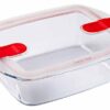 COOK & HEAT OVENSCHOTEL RECHTHOEKIG 2,5L 28X20XH8CM MET KUNSTSTOF DEKSEL PYREX