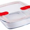 COOK & HEAT OVENSCHOTEL VIERKANT 2,2L 25X22XH7CM MET KUNSTSTOF DEKSEL PYREX